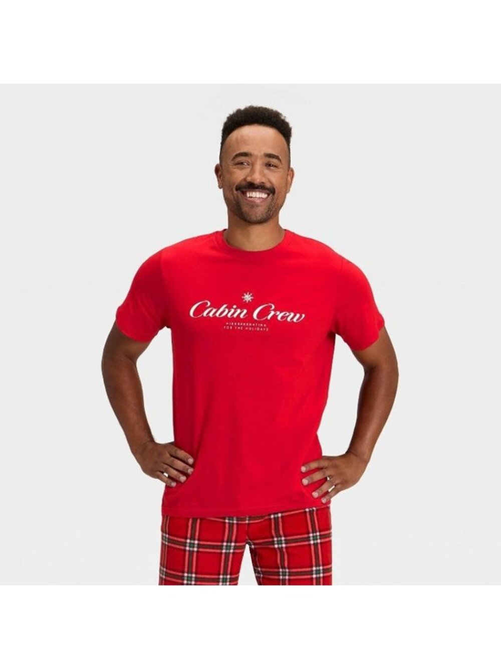 Men's "Cabin Crew" Short Sleeve Holiday Family Pajama Shirt - Wondershop 5X